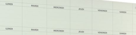 Planning hebdomadaire Planning hebdomadaire
