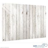 Tableau Ambiance Clôture en bois clair 60x90 cm