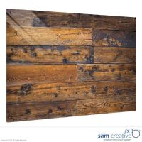 Tableau Ambiance Vieille clôture en bois 90x120 cm